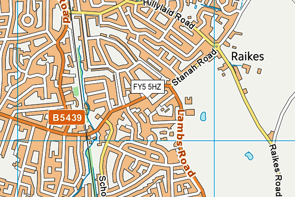 FY5 5HZ map - OS VectorMap District (Ordnance Survey)
