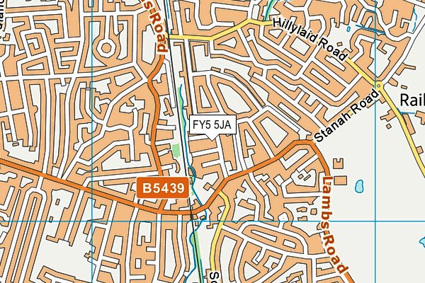 FY5 5JA map - OS VectorMap District (Ordnance Survey)