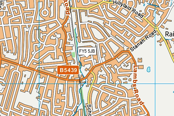 FY5 5JB map - OS VectorMap District (Ordnance Survey)