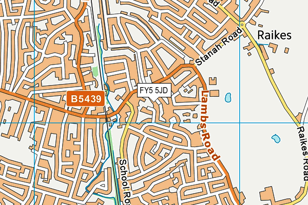 FY5 5JD map - OS VectorMap District (Ordnance Survey)