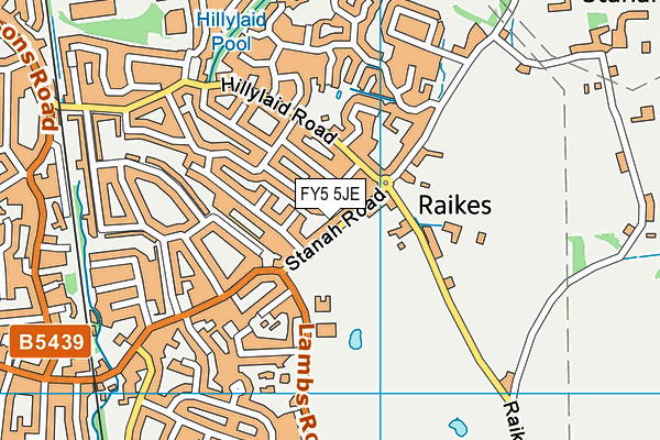 FY5 5JE map - OS VectorMap District (Ordnance Survey)