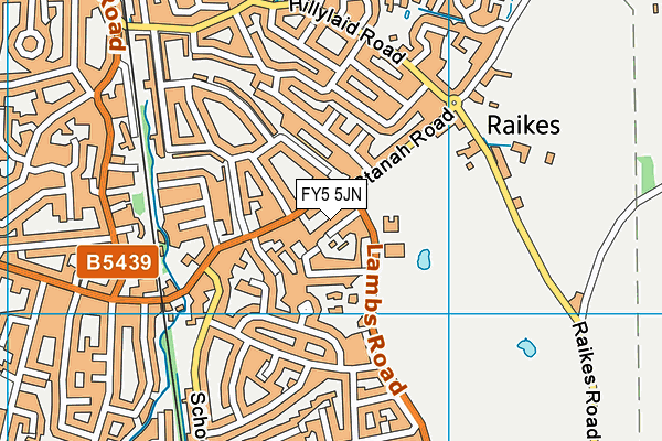 FY5 5JN map - OS VectorMap District (Ordnance Survey)