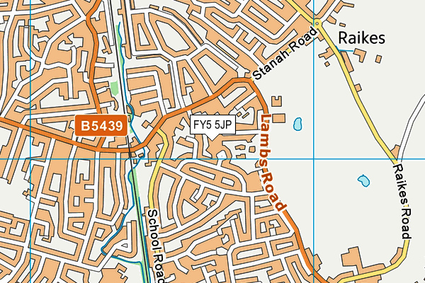 FY5 5JP map - OS VectorMap District (Ordnance Survey)