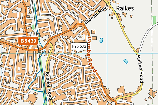 FY5 5JS map - OS VectorMap District (Ordnance Survey)