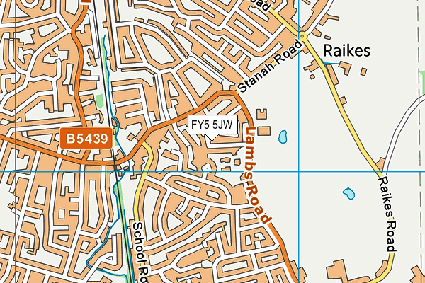 FY5 5JW map - OS VectorMap District (Ordnance Survey)