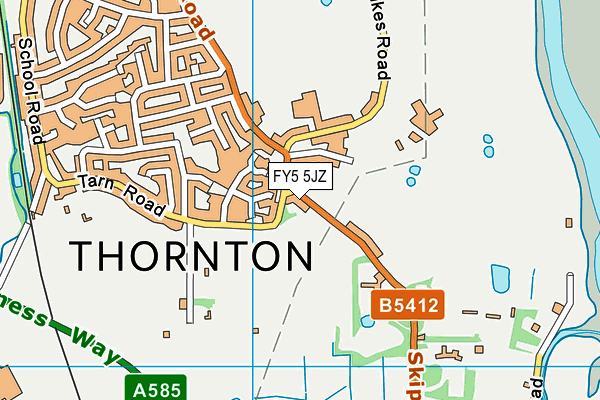 FY5 5JZ map - OS VectorMap District (Ordnance Survey)