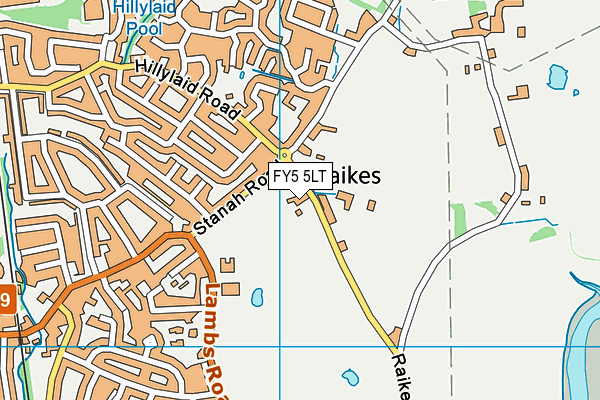 FY5 5LT map - OS VectorMap District (Ordnance Survey)