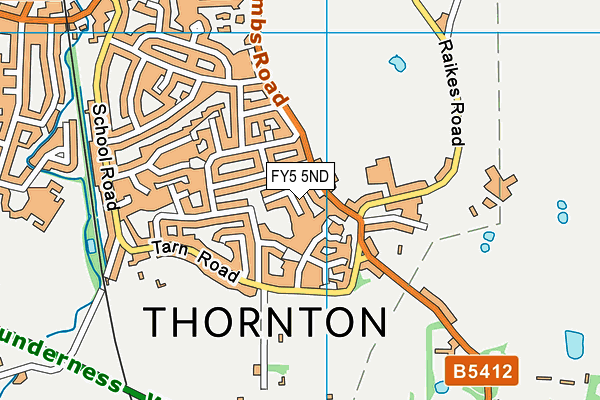 FY5 5ND map - OS VectorMap District (Ordnance Survey)