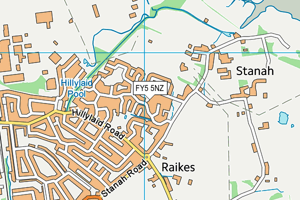 FY5 5NZ map - OS VectorMap District (Ordnance Survey)