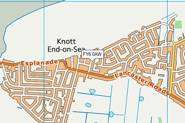 FY6 0AW map - OS VectorMap District (Ordnance Survey)
