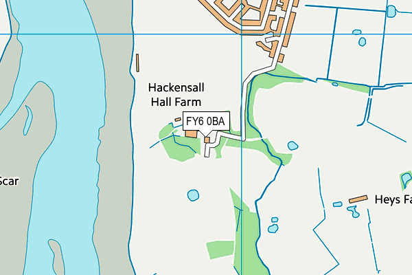 FY6 0BA map - OS VectorMap District (Ordnance Survey)