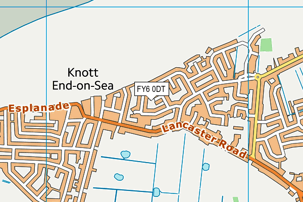 FY6 0DT map - OS VectorMap District (Ordnance Survey)