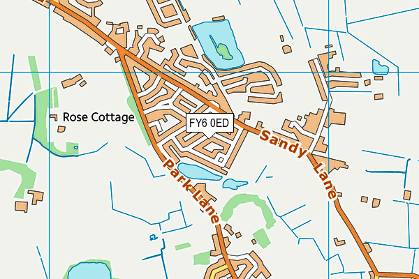 FY6 0ED map - OS VectorMap District (Ordnance Survey)