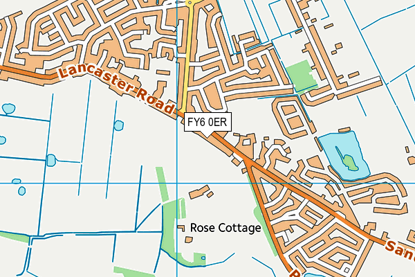 FY6 0ER map - OS VectorMap District (Ordnance Survey)
