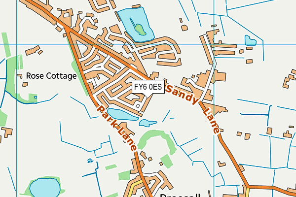 FY6 0ES map - OS VectorMap District (Ordnance Survey)