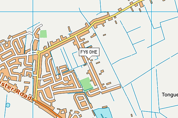 FY6 0HE map - OS VectorMap District (Ordnance Survey)