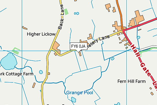FY6 0JA map - OS VectorMap District (Ordnance Survey)