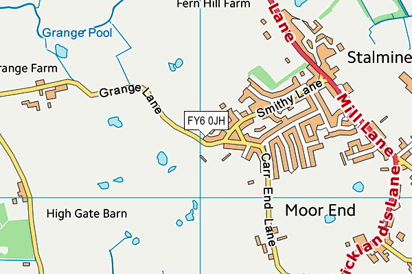 FY6 0JH map - OS VectorMap District (Ordnance Survey)