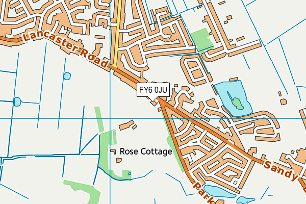 FY6 0JU map - OS VectorMap District (Ordnance Survey)