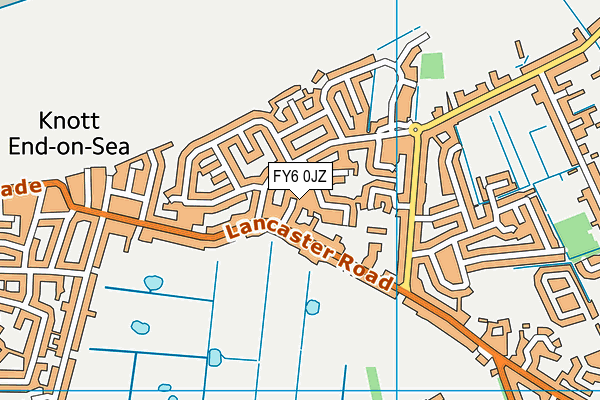 FY6 0JZ map - OS VectorMap District (Ordnance Survey)