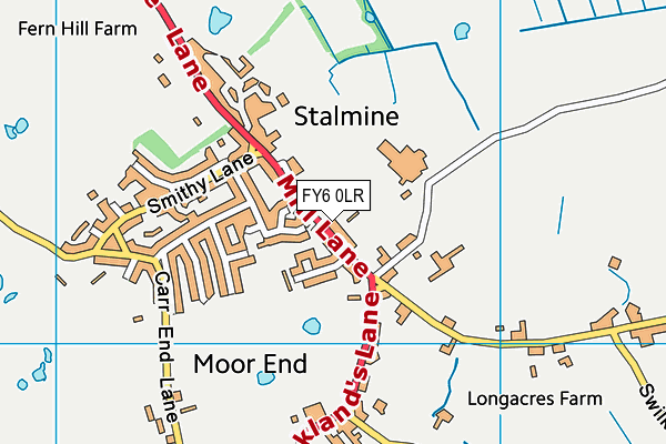 Stalmine Primary School map (FY6 0LR) - OS VectorMap District (Ordnance Survey)