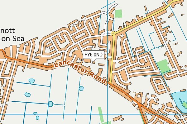 FY6 0ND map - OS VectorMap District (Ordnance Survey)
