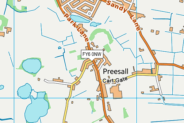 Map of BLACK BULL PREESALL LTD at district scale