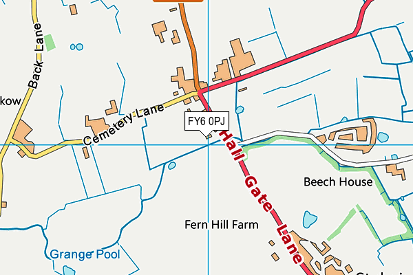 Hallgate Park map (FY6 0PJ) - OS VectorMap District (Ordnance Survey)