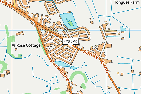 FY6 0PR map - OS VectorMap District (Ordnance Survey)