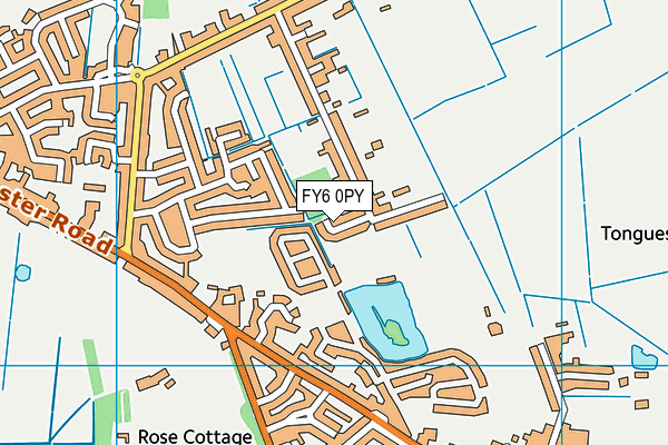 FY6 0PY map - OS VectorMap District (Ordnance Survey)