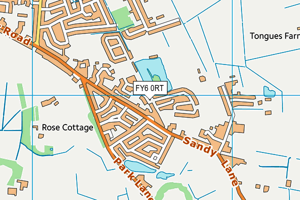 FY6 0RT map - OS VectorMap District (Ordnance Survey)