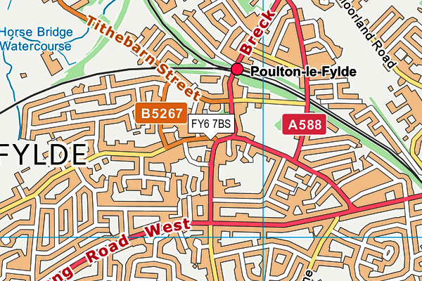 FY6 7BS map - OS VectorMap District (Ordnance Survey)