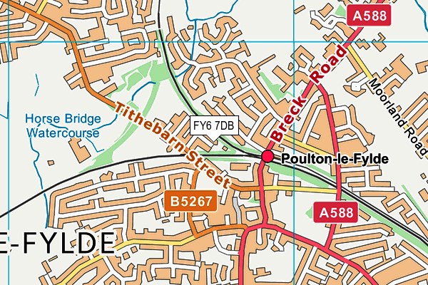 FY6 7DB map - OS VectorMap District (Ordnance Survey)