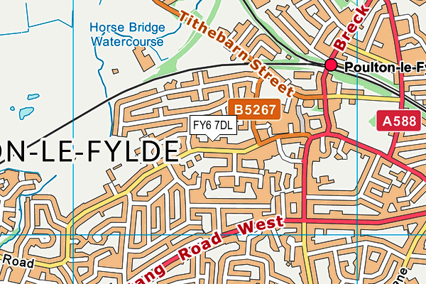 FY6 7DL map - OS VectorMap District (Ordnance Survey)