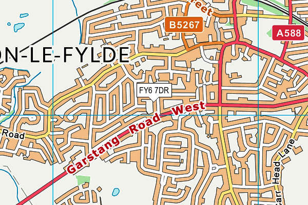 FY6 7DR map - OS VectorMap District (Ordnance Survey)