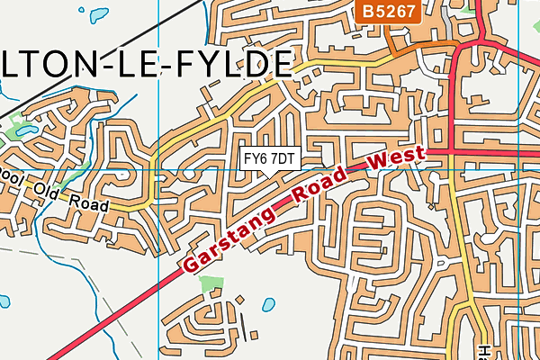 FY6 7DT map - OS VectorMap District (Ordnance Survey)