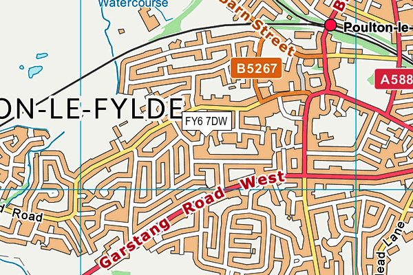 FY6 7DW map - OS VectorMap District (Ordnance Survey)