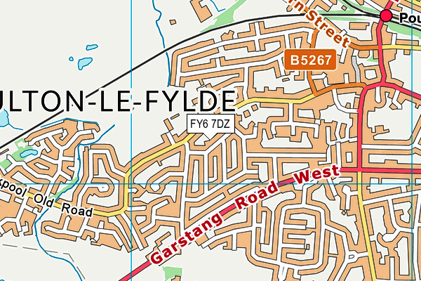 FY6 7DZ map - OS VectorMap District (Ordnance Survey)
