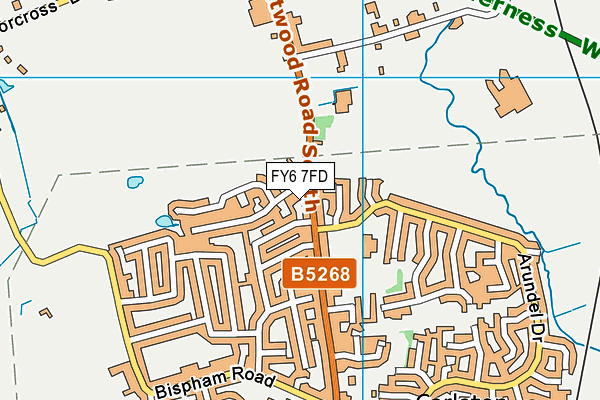 FY6 7FD map - OS VectorMap District (Ordnance Survey)