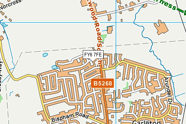 FY6 7FE map - OS VectorMap District (Ordnance Survey)