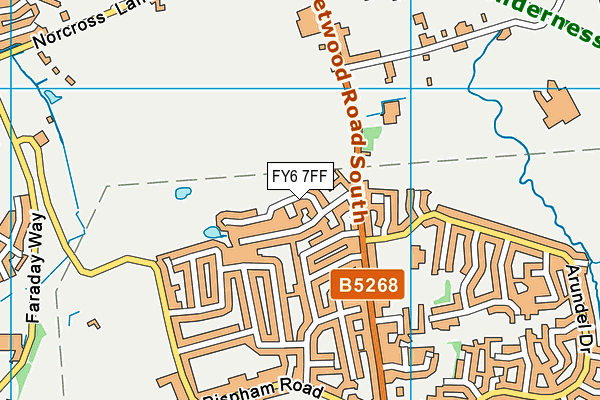 FY6 7FF map - OS VectorMap District (Ordnance Survey)