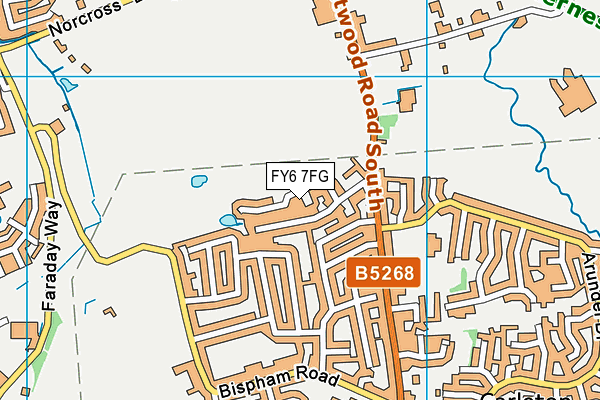 FY6 7FG map - OS VectorMap District (Ordnance Survey)