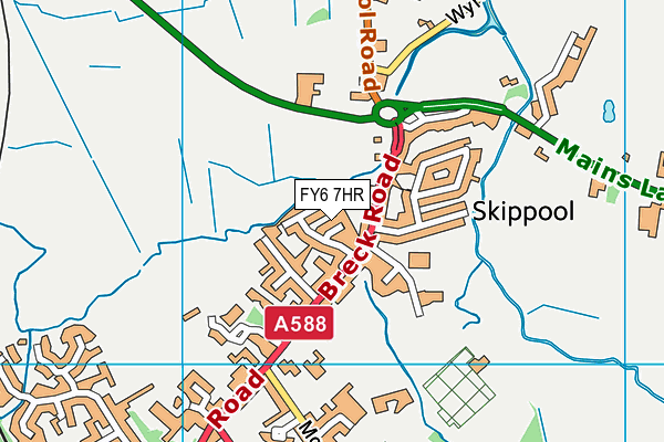 FY6 7HR map - OS VectorMap District (Ordnance Survey)