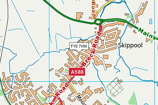 FY6 7HW map - OS VectorMap District (Ordnance Survey)