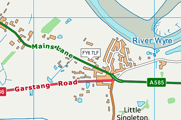 FY6 7LF map - OS VectorMap District (Ordnance Survey)