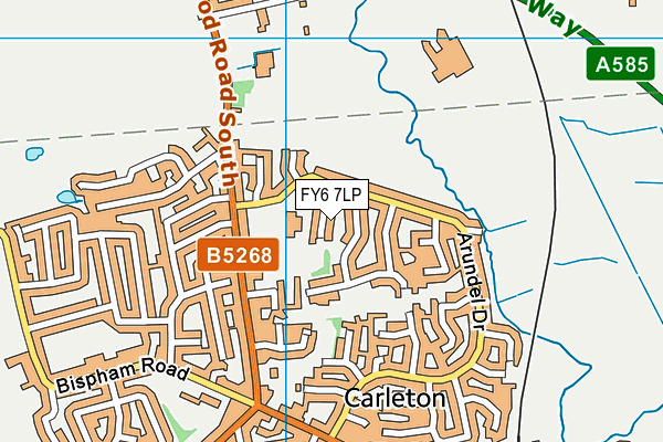 FY6 7LP map - OS VectorMap District (Ordnance Survey)
