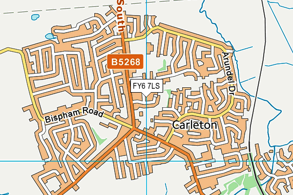 FY6 7LS map - OS VectorMap District (Ordnance Survey)