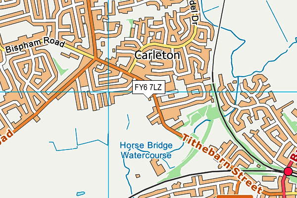 FY6 7LZ map - OS VectorMap District (Ordnance Survey)