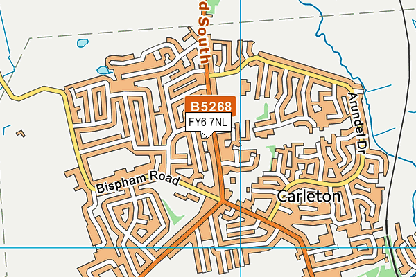 FY6 7NL map - OS VectorMap District (Ordnance Survey)