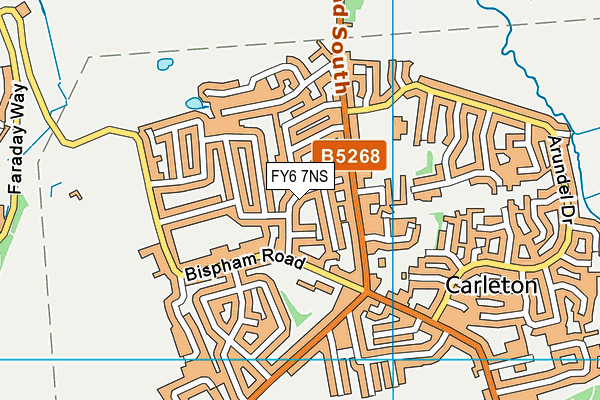 FY6 7NS map - OS VectorMap District (Ordnance Survey)